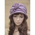s Floral 1920s Vintage 100% Wool Beret Beanie Cloche Bucket Winter Hat A287  eb-95191418